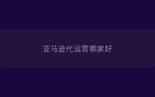 亚马逊代运营哪家好