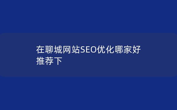 在聊城网站SEO优化哪家好 推荐下